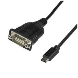 Startech.com usb c to serial adapter cable with com port retention - 16" (40cm) usb type c to rs232 (db9) serial converter cable - for plcs,