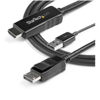 Adattatore/Convertitore HDMI a DP alimentato via USB - 4K su