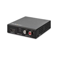 StarTech.com HDMI Audio Extractor - 4K 60Hz - HDMI Audio De-embedder - HDR - Toslink Optical Audio - Dual RCA Audio - HDMI Audio (HD202A) - 