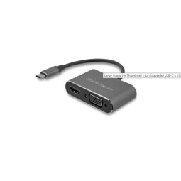 Adattatore USB-C a VGA + HDMI 2 in 1 - 4K 30Hz - Grigio Siderale - Convertitore USB tipo C con cavo integrato da 15cm