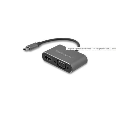 Adattatore USB-C a VGA + HDMI 2 in 1 - 4K 30Hz - Grigio Siderale - Convertitore USB tipo C con cavo integrato da 15cm