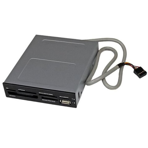 Lettore per schede di memoria multimediali USB 2.0 - 22   1 alloggiamento frontale da 3 5   -  CF/SD/MMC/MS/xD (35FCREADBK3