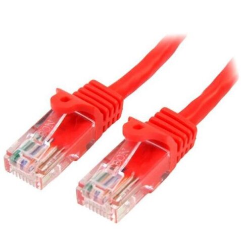 Cavo di Rete da 50cm Rosso Cat5e Ethernet RJ45 Antigroviglio - Cavo Patch Snagless