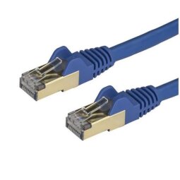 StarTech.com 2m CAT6A Ethernet Cable, 10 Gigabit Shielded Snagless RJ45 100W PoE Patch Cord, CAT 6A 10GbE STP Network Cable w/Strain Relief,