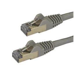 Cavo di Rete Ethernet Cat6a - Cavo Schermato STP da 2m - Cavo RJ45 Antigroviglio - Grigio