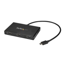StarTech.com 3-Port Multi Monitor Adapter - USB-C to 3x HDMI Video Splitter - USB Type-C to HDMI MST Hub - Dual 4K 30Hz or Triple 1080p - Th