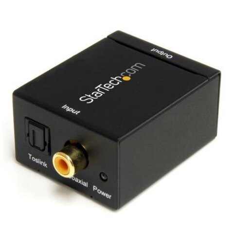 Convertitore audio da coassiale digitale SPDIF o ottico Toslink a RCA stereo - Convertitore digitale audio (SPDIF2AA)