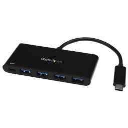 StarTech.com 4 Port USB C Hub with 4 USB Type-A Ports (USB 3.0 SuperSpeed 5Gbps) - 60W Power Delivery Passthrough Charging - USB 3.1 Gen 1/U
