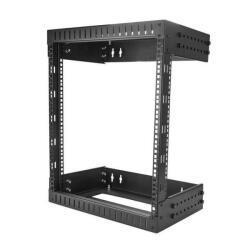StarTech.com 12U 19" Wall Mount Network Rack, Adjustable Depth 12-20" 2 Post Open Frame Server Room Rack for AV/Data/ IT Communication/Compu