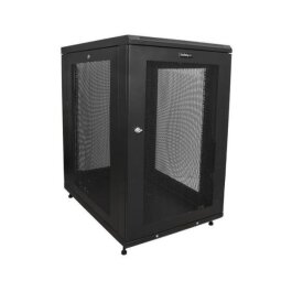 StarTech.com 18U Server Rack Cabinet, 4-Post Adjustable Depth (2" to 30") Network Equipment Rack Enclosure w/Casters/Cable Management/Shelf/