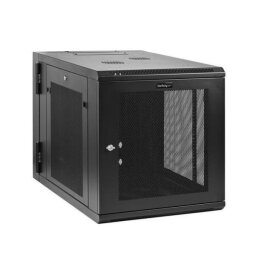 StarTech.com 12U 19" Wall Mount Network Cabinet, 4 Post 24" Deep Hinged Server Room Data Cabinet- Locking Computer Equipment Enclosure with 