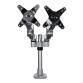 Supporto per Doppio Monitor fino a 27  da Scrivania - Articolabile e Montabile via foro passacavo VESA (ARMDUALPS)