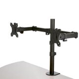 StarTech.com Desk Mount Dual Monitor Arm - Desk Clamp / Grommet VESA Monitor Mount for up to 32 inch Displays - Ergonomic Articulating Monit