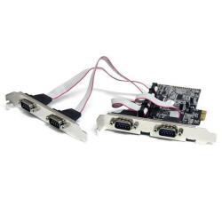 Startech.com 4 port native pci express rs232 serial adapter card with 16550 uart