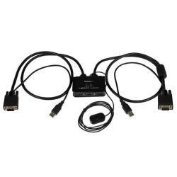 StarTech.com 2 Port USB VGA Cable KVM Switch - USB Powered with Remote Switch