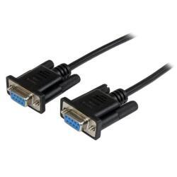 StarTech.com 2m Black DB9 RS232 Serial Null Modem Cable F/F