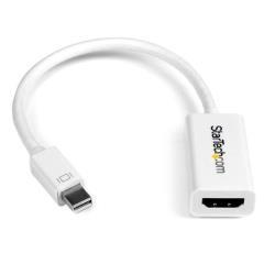 StarTech.com Mini DisplayPort to HDMI Adapter - Active mDP to HDMI Video Converter - 4K 30Hz - Mini DP or Thunderbolt 1/2 Mac/PC to HDMI Monitor/TV/Display - mDP 1.2 to HDMI Adapter Dongle - White