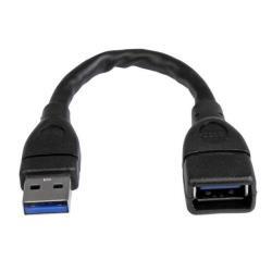 StarTech.com USB 3.0 A-to-A extension cable - 6 in, black