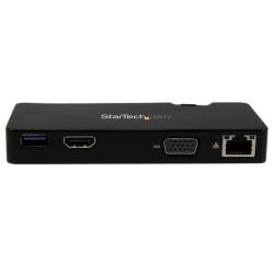 Docking Station mini per Laptop Universale USB 3.0 a doppia uscita con adattatori HDMI / VGA  e Gigabit Ethernet USB 3.0