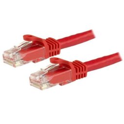 Cavo di rete CAT 6 - Cavo Patch Ethernet RJ45 UTP rosso da 1m antigroviglio - cavo gigabit categoria 6