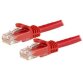 Cavo di rete CAT 6 - Cavo Patch Ethernet RJ45 UTP rosso da 1m antigroviglio - cavo gigabit categoria 6