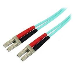 Cavo patch duplex LSZH fibra multimod. 50/125 2 m 10 Gb Aqua LC-LC