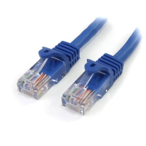 Cavo Patch CAT5e Ethernet RJ45 blu da 5m antigroviglio