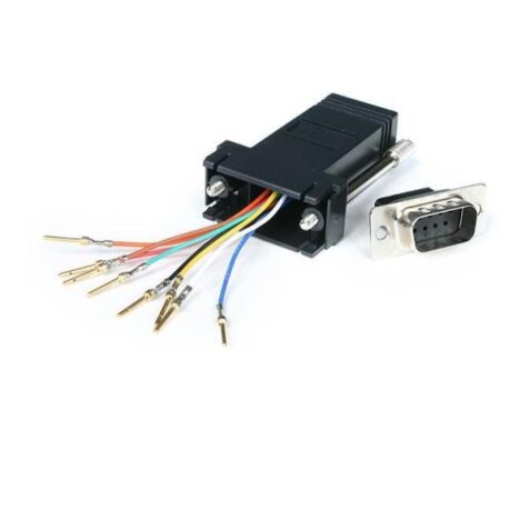 Adattatore modulare da DB9 a RJ45 M/F - Convertitore seriale da  DB-9 (M) a RJ-45 (F) - GC98MF