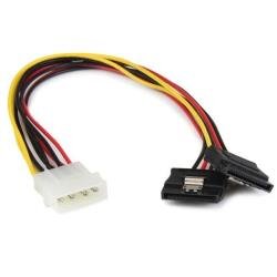 StarTech.com 12in LP4 to 2x Latching SATA Power Y Cable Splitter Adapter - 4 Pin LP4 to Dual SATA Y Splitter - power adapter - 4 pin interna