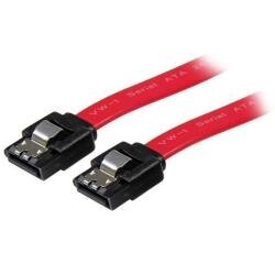 StarTech.com 12in Latching SATA Cable - SATA cable - Serial ATA 150/300/600 - SATA (R) to SATA (R) - 1 ft - latched - red - LSATA12 - SATA c
