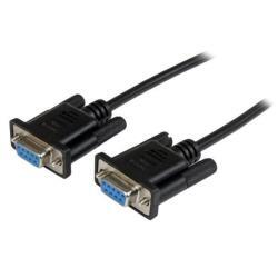 Startech.com 1m black db9 rs232 serial null modem cable f/f