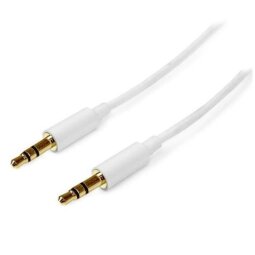 Cavo audio stereo slim da 3 5 mm bianco 2 m - M/M