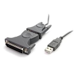 Cavo Adattatore seriale USB a DB9/DB25 RS232 ad 1 porta M/M