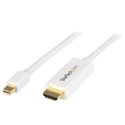 StarTech.com Mini DisplayPort to HDMI Converter Cable - 6 ft (2m) - mDP to HDMI Adapter with Built-in Cable - (M / M) Ultra HD 4K (MDP2HDMM2