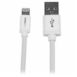 StarTech.com 2m (6ft) Long White Apple 8-pin Lightning Connector to USB Cable for iPhone / iPod / iPad - Charge and Sync Cable (USBLT2MW) - 