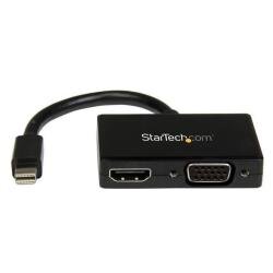 StarTech.com Mini DisplayPort to HDMI and VGA - 2 in 1 Travel Adapter - Mini DisplayPort to VGA Adapter - Mini DP to HDMI Dongle - Monitor A