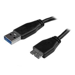 StarTech.com 2m 6ft Slim USB 3.0 A to Micro B Cable M/M - Mobile Charge Sync USB 3.0 Micro B Cable for Smartphones and Tablets (USB3AUB2MS) 