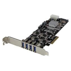 Adattatore scheda SuperSpeed USB 3.0 con 4 porte PCI Express (PCIe) con 4 canali da 5 Gbps dedicati - UASP - Alimentazione SATA/LP4