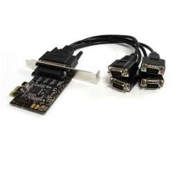 Scheda PCI Express seriale a 4 porte RS-232 con cavo di ripartizione