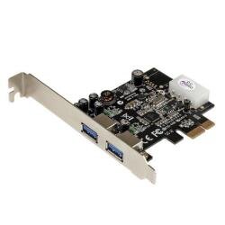 Adattatore scheda SuperSpeed USB 3.0 con 2 porte PCI Express (PCIe) con UASP - Alimentazione LP4