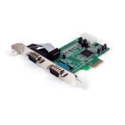 StarTech.com 2 Port Native PCI Express RS232 Serial Adapter Card with 16550 UART (PEX2S553) - serial adapter - PCIe - RS-232 x 2