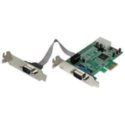 Startech.com 2 port low profile native rs232 pci express serial card with 16550 uart