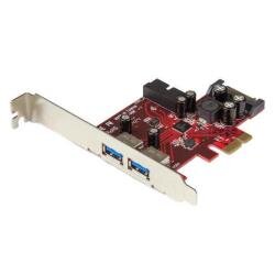 Scheda Espansione PCI Express USB 3.0 a 4 porte - 2 interne  2 esterne - Adattatore PCIe alimentato SATA