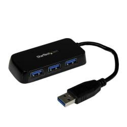 Hub Mini USB 3.0 SuperSpeed a 4 porte portatile - Nero