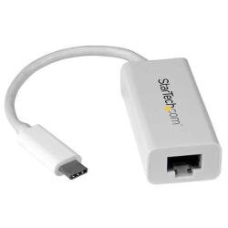 StarTech.com USB C to Gigabit Ethernet Adapter - White - USB 3.1 to RJ45 LAN Network Adapter - USB Type C to Ethernet (US1GC30W) - network a
