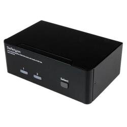 Switch KVM USB doppio DisplayPort 2 porte con audio e hub USB 2.0