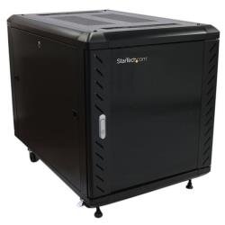 StarTech.com 12U AV Rack Cabinet - Network Rack with Glass Door - 19 inch Computer Cabinet for Server Room or Office (RK1236BKF) - rack - 12