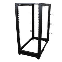 Armadio Server Rack con 4 staffe a Telaio Aperto 25U con profondita  regolabile   ruote orientabili e piedi di livellamento