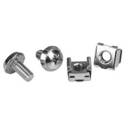 StarTech.com M6 Screws and Cage Nuts - 100 Pack - M6 Mounting Screws and Cage Nuts for Server Rack and Cabinet - Silver (CABSCREWM62) - rack