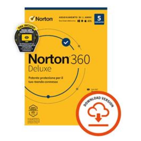 Norton 360 Deluxe 2023 - 5 Dispositivi 12 Mesi 50GB - IT ESD - EMPOWER su